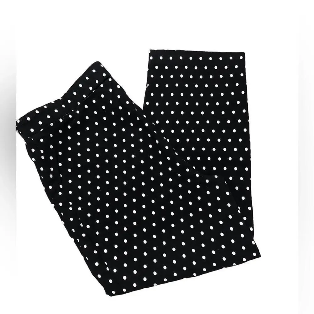 Jules & Leopold Women’s Pull On Pant Polka Dot Cropped Comfy Stretchy Fit Fun